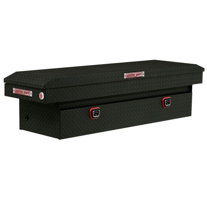 Weather Guard Model 127-52-04 Saddle Box - Aluminum - Full Standard - Textured Matte Black - 11.0 cu ft
