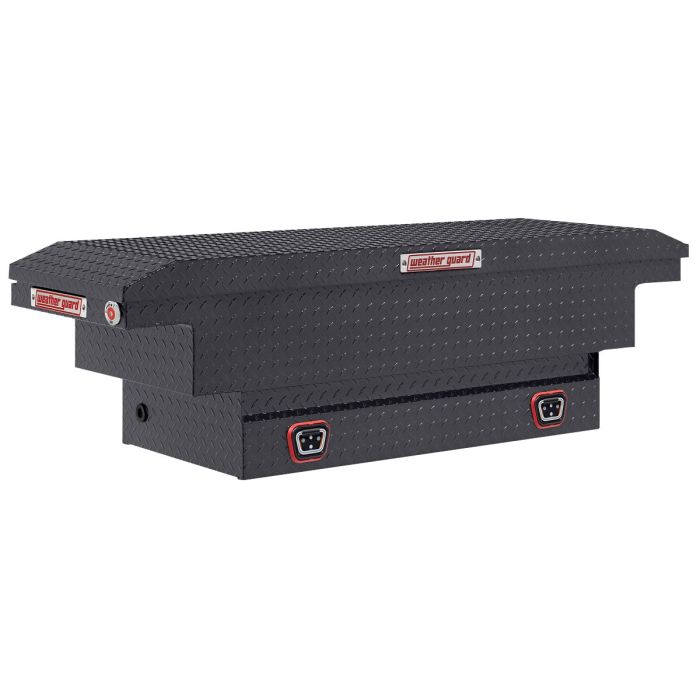 Weather Guard Model 131-6-04 Saddle Box - Aluminum - Mid-Size Low Profile - Gunmetal Gray - 8.0 cu ft