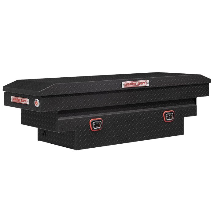 Weather Guard Model 137-52-04 Saddle Box - Aluminum - Mid-Size Deep - Textured Matte Black - 9.0 cu ft