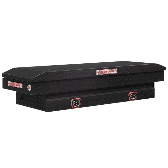 Weather Guard Model 154-52-04 Saddle Box - Aluminum - Mid-Size - Textured Matte Black - 7.0 cu ft