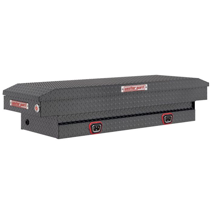 Weather Guard Model 154-6-04 Saddle Box - Aluminum - Mid-Size - Gunmetal Gray - 7.0 cu ft