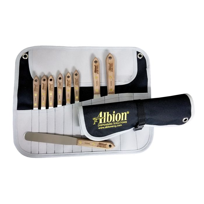 Albion 258-G01 NEW! 9-Piece Classic Spatula Set in Tool Wrap