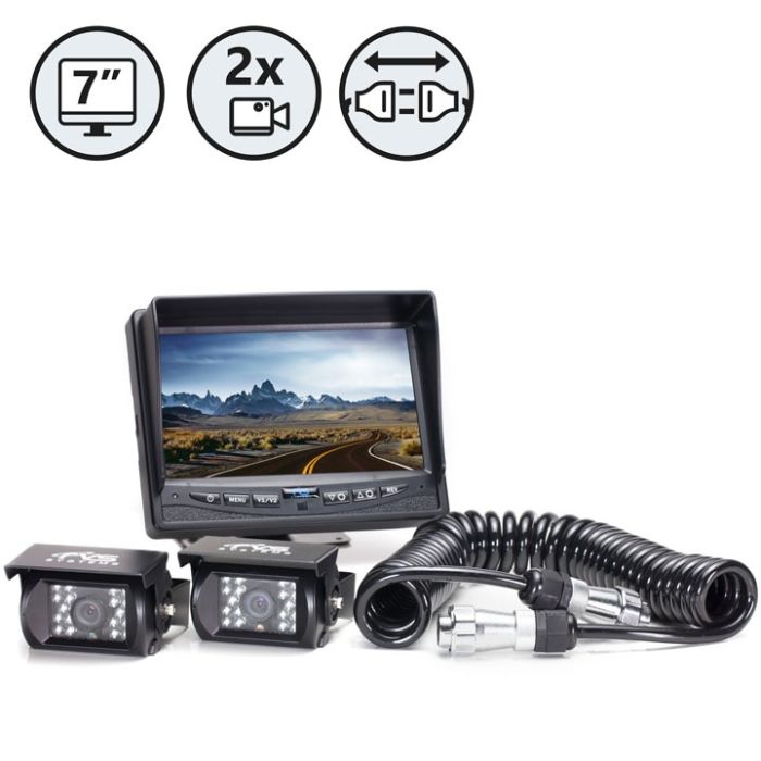Rear View Safety RVS-770614-213 Backup Camera System - Two Camera Setup with Trailer Tow Quick Connect Kit