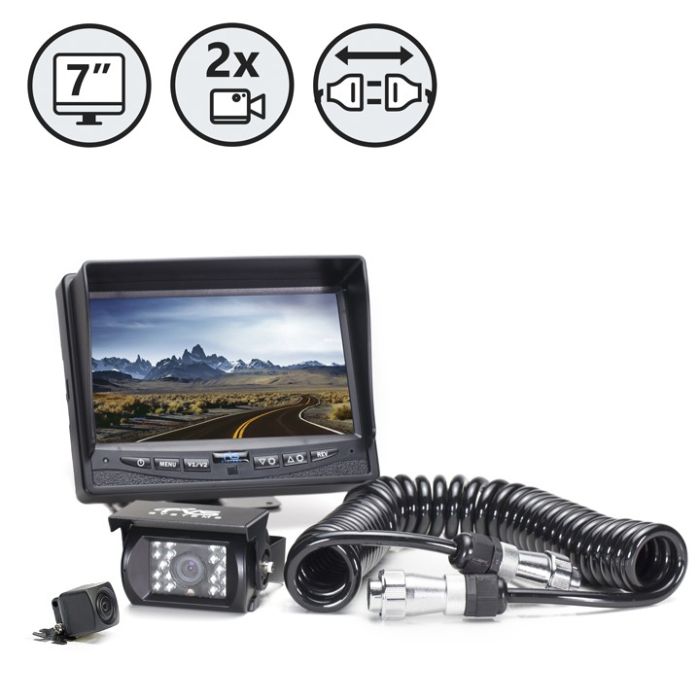 Rear View Safety RVS-776614-213 Backup Camera System - Two Camera Setup (One Surface Mount, One 130°) with Trailer Tow Quick Connect Kit