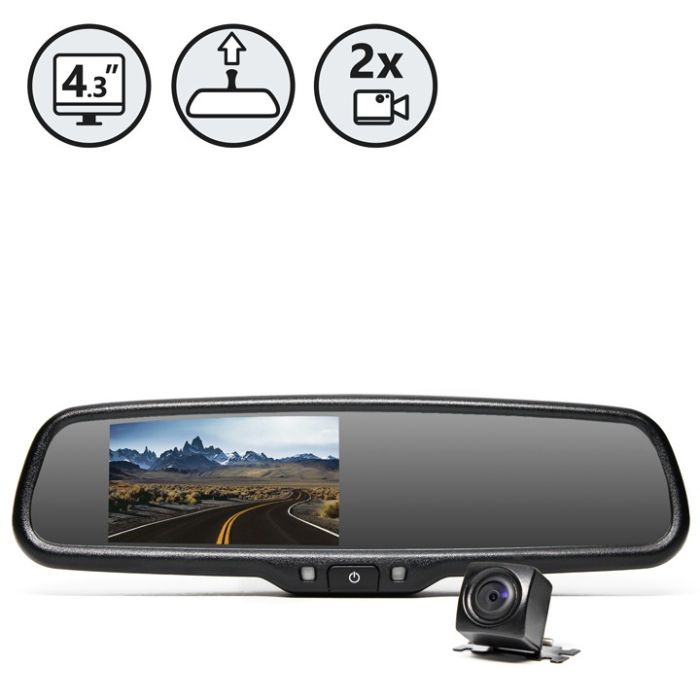 Rear View Safety RVS-776718-HBB G-SERIES Backup Camera System with Built-in Hidden Dash Camera