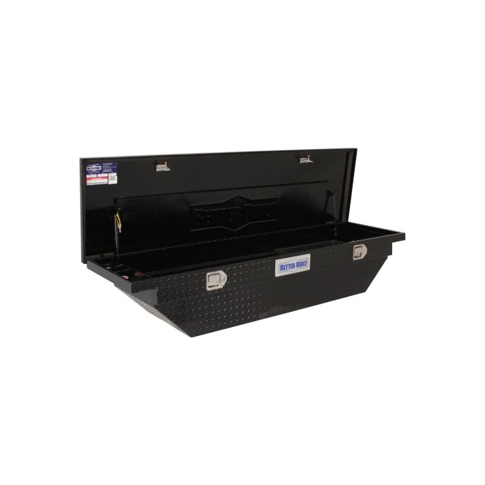 Better Built Crown Aluminum Low Profile Wedge Cut Crossover Saddle Truck Box - Gloss Black Finish