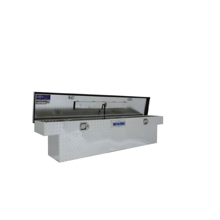 Better Built Slimline Narrow Crossover Saddle Truck Boxes - Silver Finish