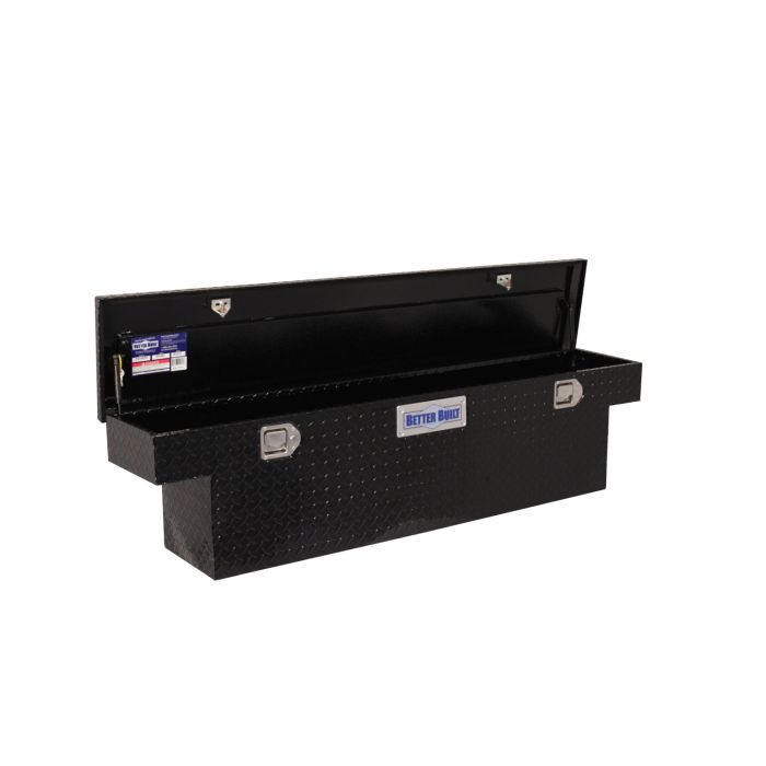 Better Built Crown Aluminum Slimline Narrow Crossover Saddle Truck Box - Gloss Black Finish