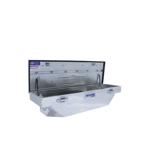 Better Built SEC Aluminum Cut Corner Crossover Saddle Truck Box - Silver Finish