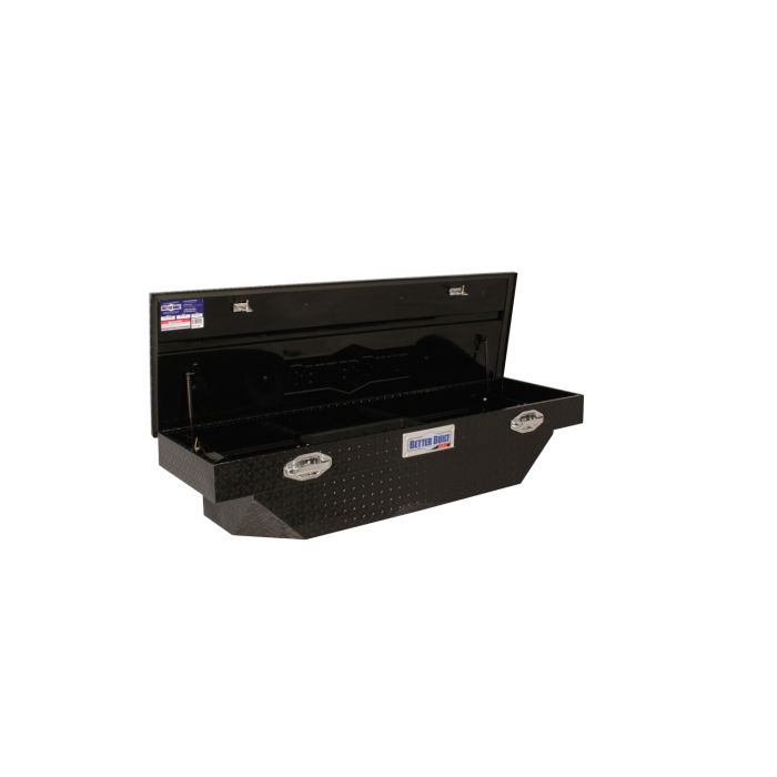Better Built SEC Aluminum Corner Cut Crossover Saddle Truck Box - Gloss Black Finish
