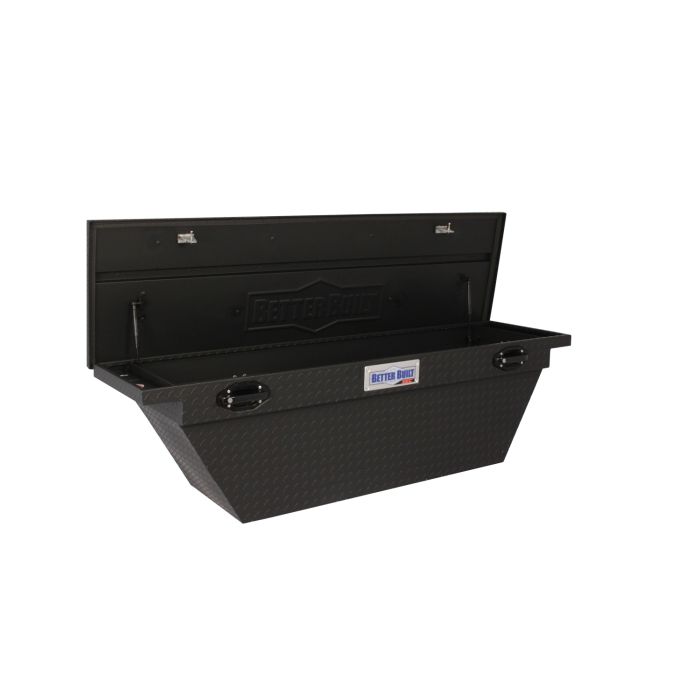 Better Built SEC Aluminum Deep Wedge Cut Low Profile Crossover Saddle Truck Box - Gloss or Matte Black Finish