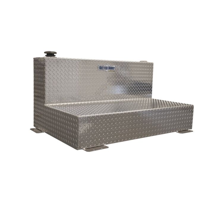 Better Built 37024158 Aluminum L-Shaped Transfer Tank - 75 Gallons - Silver Finish