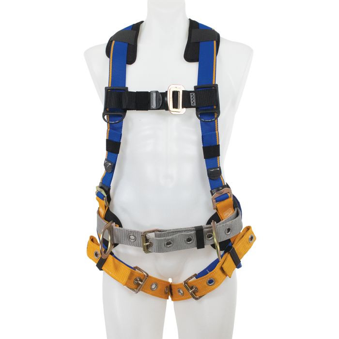 Werner Blue Armor Construction Harness - Back/Hip D-Rings with Belt