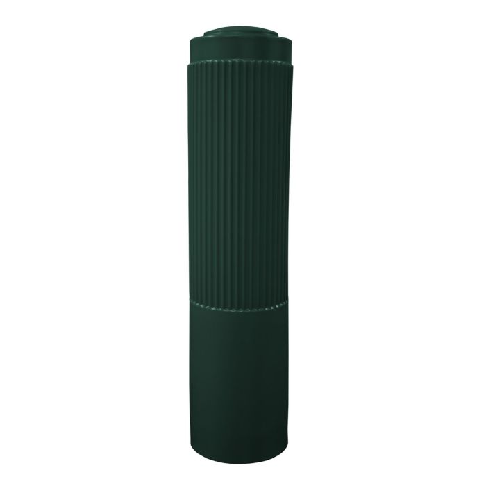 Vestil BPC-DR-FG Green Ribbed Style Polyethylene Decorative Bollard Covers - 52