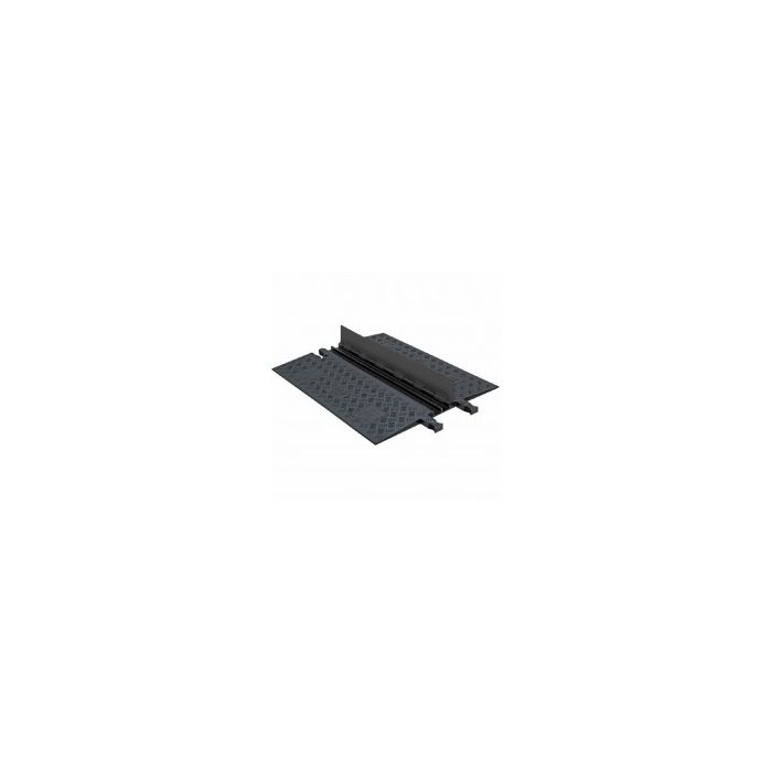 Checkers Safety Group GD2X75-B/B 2-Channel Guard Dog&reg; Low-Profile ADA Cable Protector Black Lid/Black Base