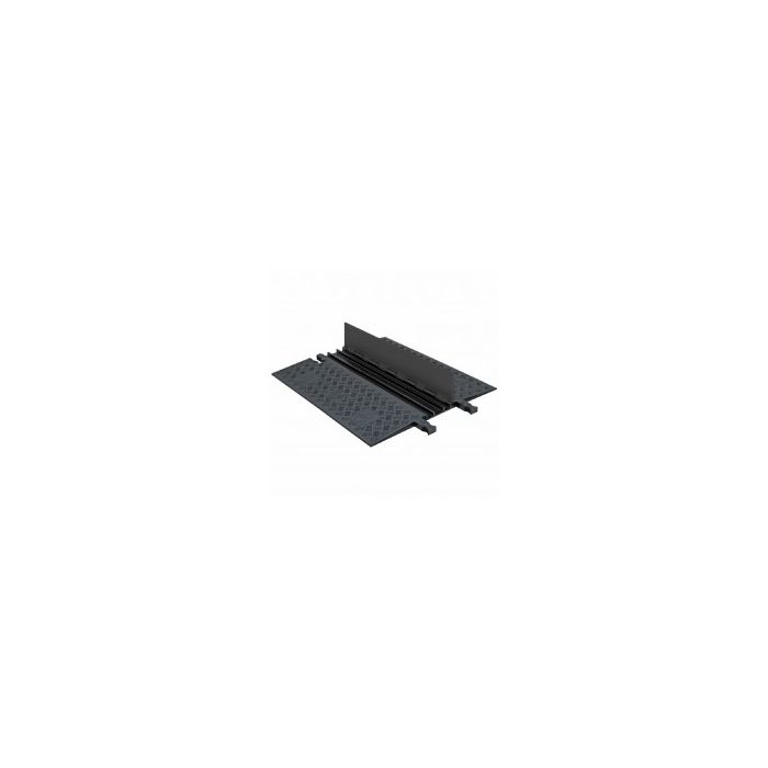Checkers Safety Group GD3X75-B/B 3-Channel Guard Dog® Low-Profile ADA Cable Protector Black Lid/Black Base