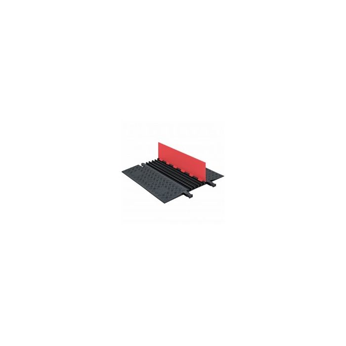 Checkers Safety Group GD5X75-O/B 5-Channel Guard Dog&reg; Low-Profile ADA Cable Protector Orange Lid/Black Base