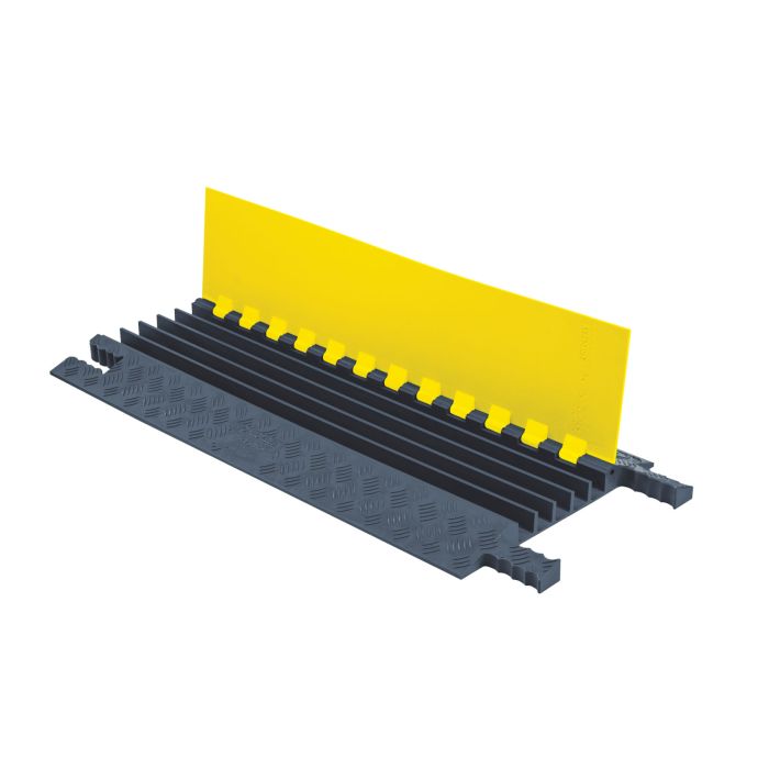 Checkers Safety Group GG5X125-Y/GRY 5-Channel Lightweight Grip Guard&reg; Cable Protector - Grey/Yellow