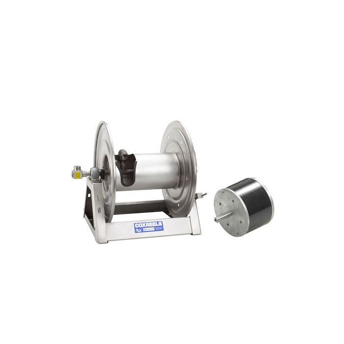 Coxreels Stainless Steel Motorized Hose Reels with 12V DC 1/3 HP Reversible