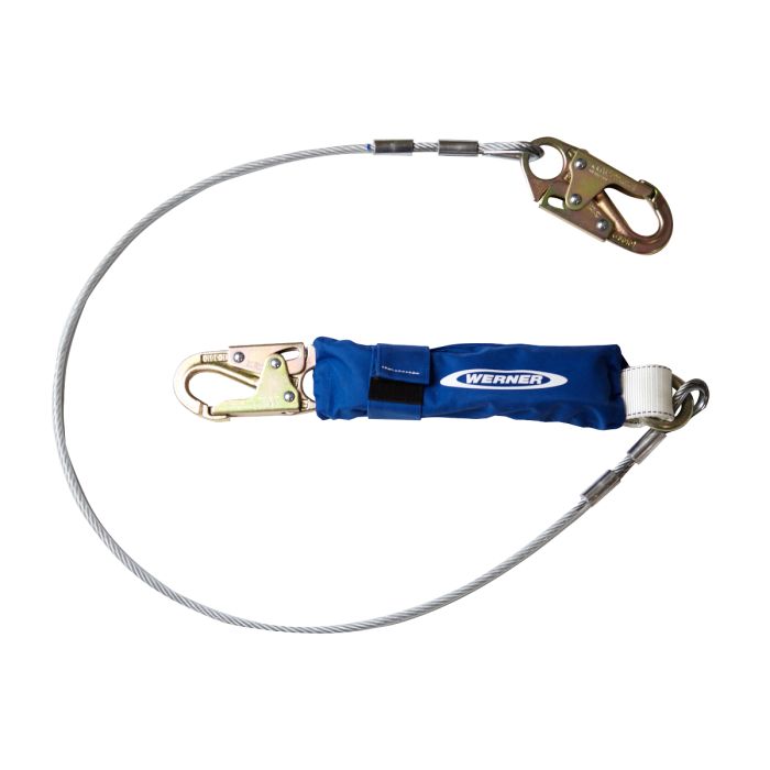 Werner DeCoil 6ft Vinyl Coated Cable Lanyards with DCELL Shock Pak