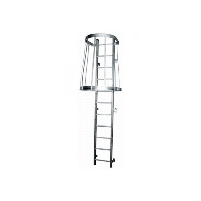 Demuth Galvanized Fixed Steel Ladders with Top Exit Cage