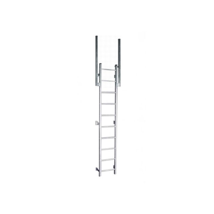 Demuth Galvanized Fixed Steel Ladders with Walk-Thru Uprights