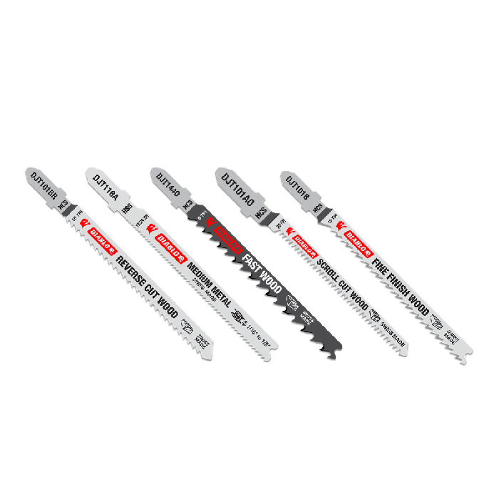 Diablo DJT5S 5pc High Carbon Steel/ High Speed Steel T-Shank Jig Saw Blade Set for Wood & Metal
