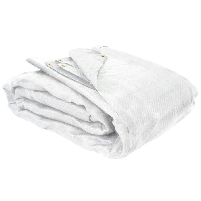 Eagle Industries MT-2050-WHT-FR - White 20' x 50' 70% Mesh Debris Tarp with Brass Grommets