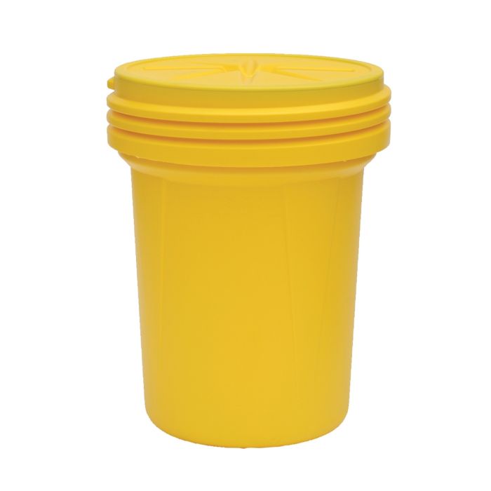 Eagle Manufacturing 1600SL High Density Polyethylene 30 Gallon Lab Pack with Screw-on Lid - Yellow