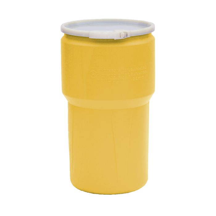Eagle Manufacturing 1610 High Density Polyethylene 14 Gallon Lab Pack with Plastic Lever-Lock - Yellow