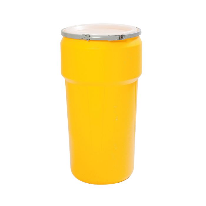 Eagle Manufacturing 1623M High Density Polyethylene 20 Gallon Lab Pack with Metal Lever-Lock - Yellow