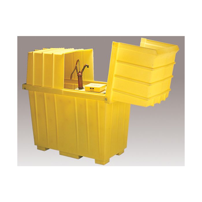 Eagle Manufacturing 1628 - Yellow 220 Gallons 2 Drum High-Profile Workstation with 34