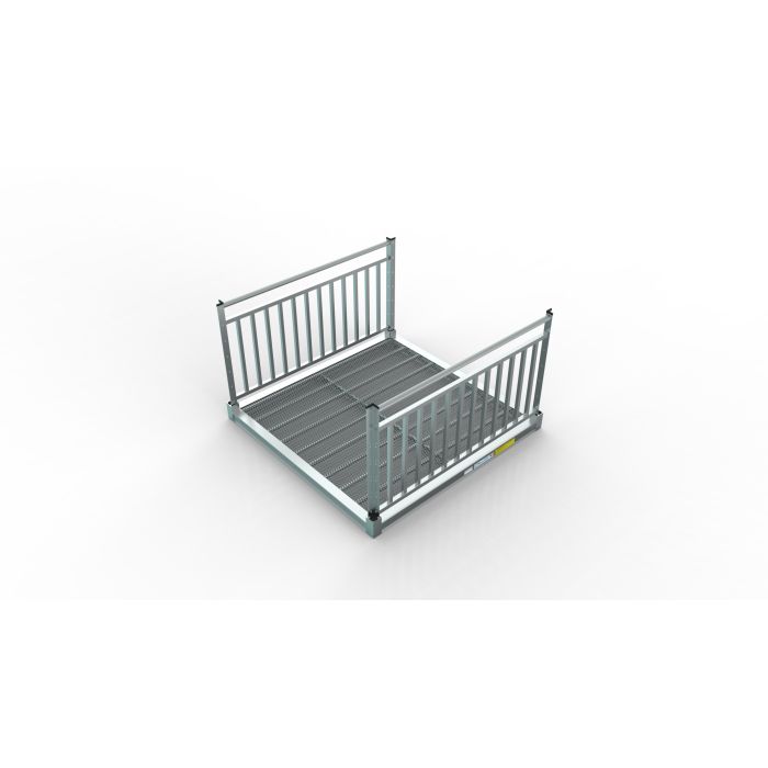 EZ-Access P3G SPFEM55VP Pathway 3G 5' x 5' Expanded Metal Platform with Vertical Picket