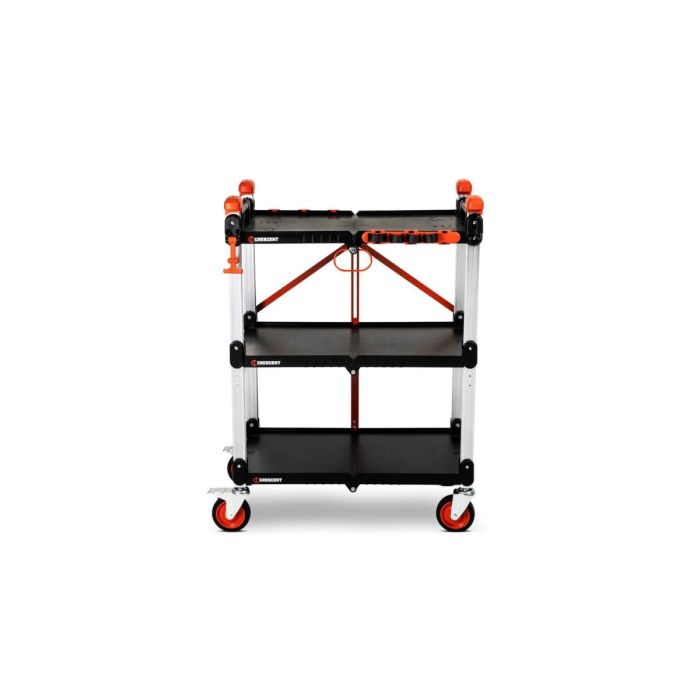 SITERUNNER 3 Shelf Folding Jobsite Cart