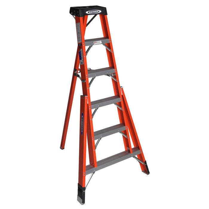 Werner FTP6200 Series Fiberglass Tripod Stepladders