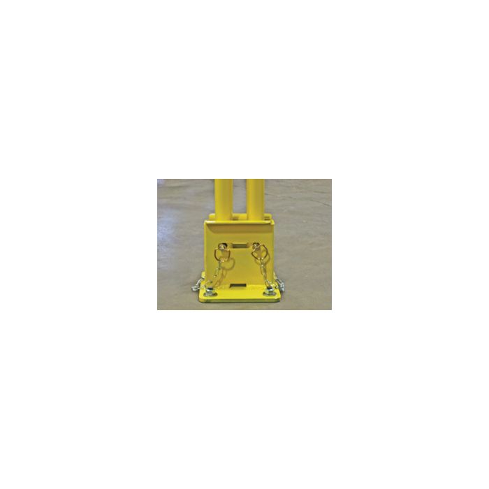 Garlock 405069S Box Floor Mount Base for Permanent Mount Guardrail Safety Railings