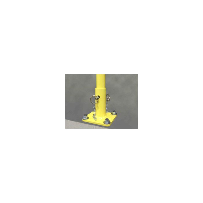 Garlock 404902S Single Post Rail Base (Used at Ends) for Permanent Mount Guardrail Safety Railings