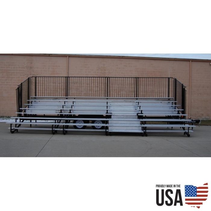 Granite Industries 90882 Fold-N-Tow Portable Bleachers - 107 Seat Capacity