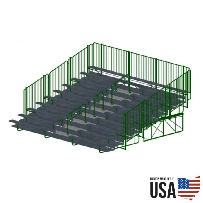 Granite Industries 90781 Signature Series Deluxe 10 Row 27' Bleacher Package