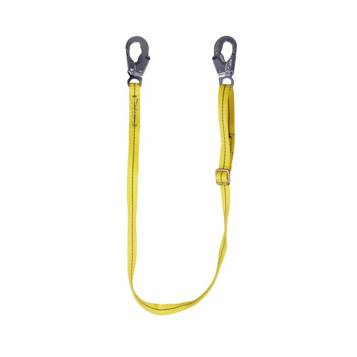 Guardian 01280 4' - 6' Single Leg Adjustable Non-Shock Absorbing Lanyard with Snaphooks