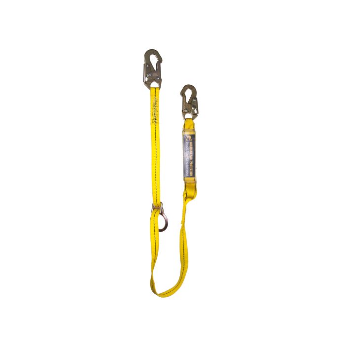 Guardian 01290 6' Single Leg Shock Absorbing Tie-Back Lanyard with Snaphooks