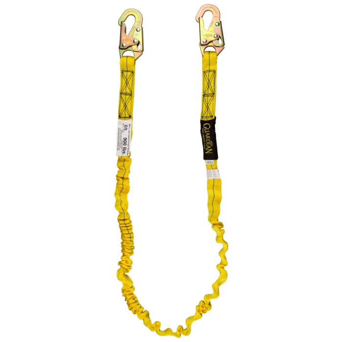 Guardian 11200 6' Single Leg Internal Shock Absorbing Lanyard with Snaphooks