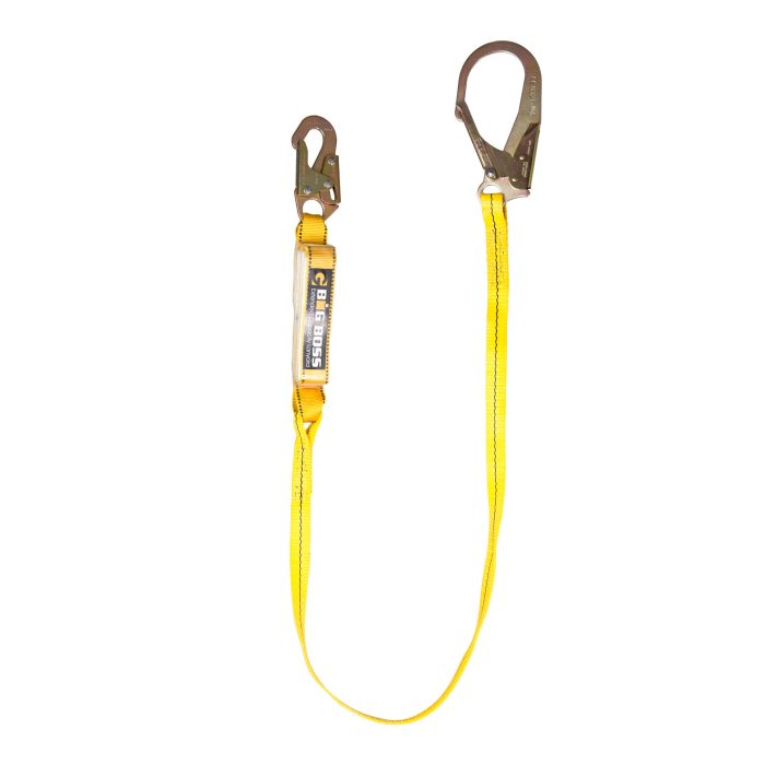 Guardian 21301 Big Boss 6' Single Leg Free Fall Lanyard with Rebar Hooks