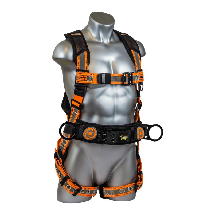 Guardian Cyclone Reflective Construction Harnesses with Side D-Rings