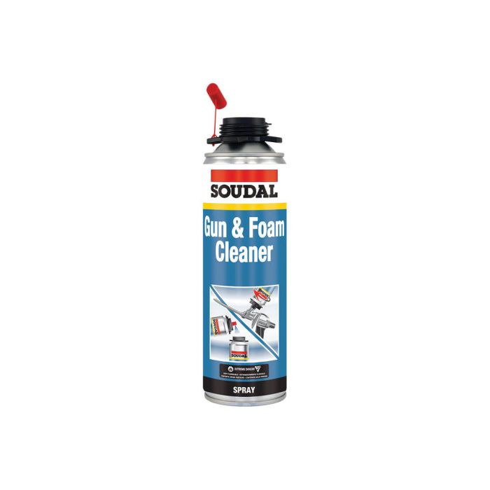 Soudal Gun & Foam Cleaner Solvent for Cleaning Gun Applicator and Uncured Foam Spillage