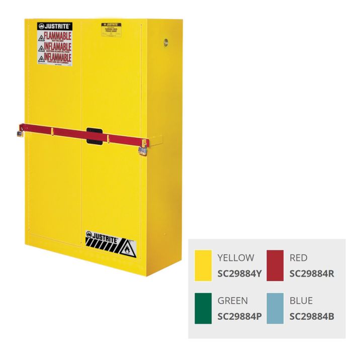 Justrite High Security Flammables Safety Cabinets with Self Closing Doors 43