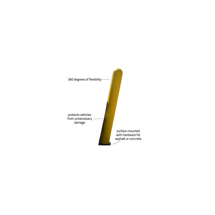 Ideal Shield PPP-06-060 Hi-Density Blow Mold Flex Bollard - 60