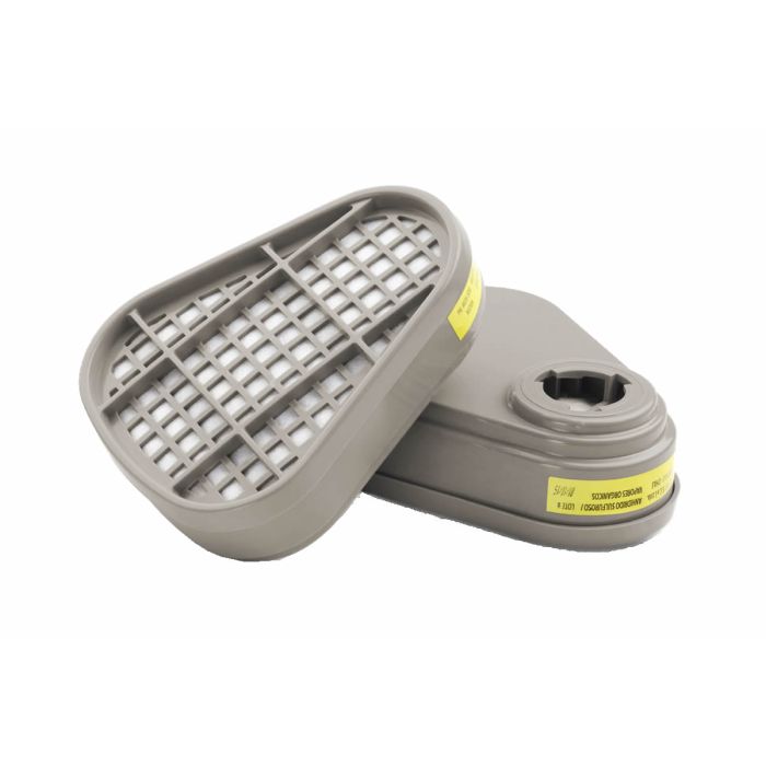 IronWear 1585-CS Chemical Cartridges for Acidic Gasses and Organic Vapors for Half-Mask Respirators - 72 Pair