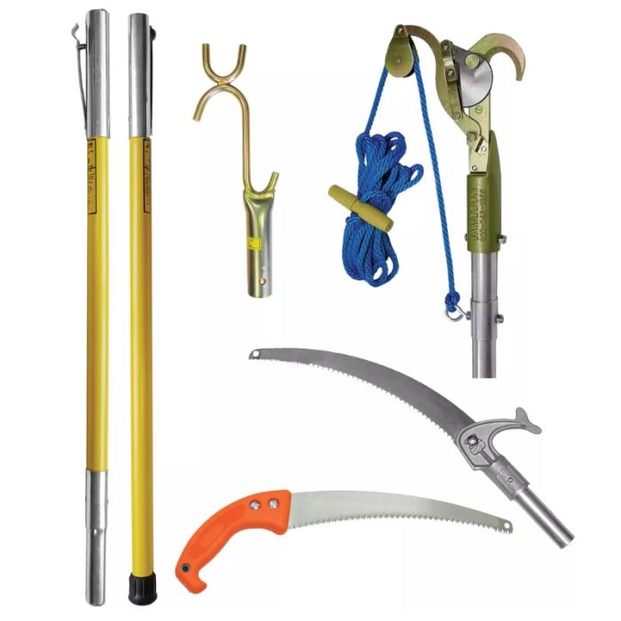 Jameson FG-6PKG-2 Kit with JA-14 Pruner, Pole Saw, Wire Limb Raiser, Hand Saw & 6' Poles