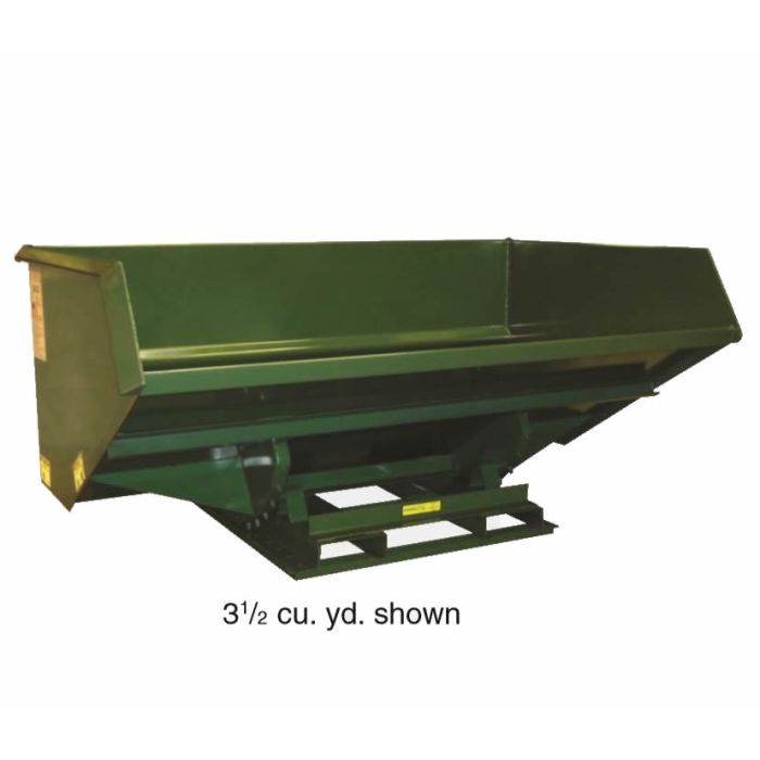 Jesco Large Volume Low Profile Husky Dumpers with Super Heavy Duty Structural Base